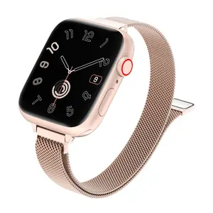 FINESTONE Milanese Loop Bands Compatible with AppleWatch Band 38mm 40mm 41mm 42mm 44mm 45mm 49mm Women Men, Magnetic stainless steel Mesh Loop StrapWristband for iWatch Series Ultra 2/1  9 8 7 6 5 4 3 2 1 SE WatchBands Accessories Wearable