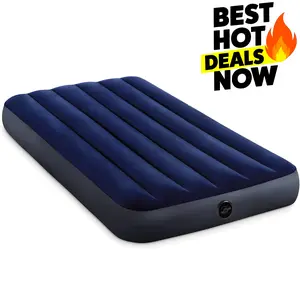 Twin/Full Air Mattress: Fiber-Tech, Full Size, 10in Bed Height, 600lb Weight Capacity, Pump Sold Separately Air Mattress Twin Air Mattress Inflatable Bed Dura Beam Airbed 10 Inch Air Mattress Guest Bed Camping Air Mattress Portable Bed Inflatable Mattress