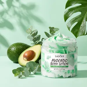 Avocado Extract Body Lotion, Deep Moisturizing & Nourishing Cream with Squalane & Niacinamide, Non-Greasy Formula for All Skin Types, 180g
