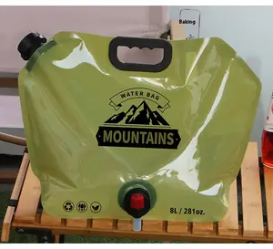 8L Collapsible Water Bag for Camping & Hiking, Portable Foldable Water Container with Leakproof Spout - BPA-Free Heavy-Duty Design for Outdoor Travel, Backpacking and Emergency Storage (2025 New)