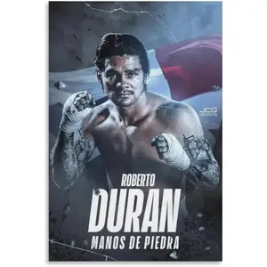 Roberto Duran Boxing Poster (6) Canvas Poster Wall Art Picture Prints Hanging Photo Gift Idea Decor Home Posters Artworks