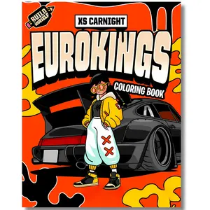 EUROKINGS Coloring Book: 90 Real Modified European Cars to Color – Perfect for Kids, Teens & Car Fans Ages 6-18
