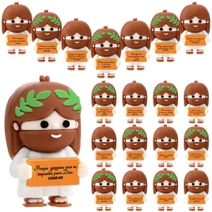 20/40 Pcs Little Mini Jesus Figures with Bible Verse Tiny Baby Jesus Christian Cute Jesus Loves You Religious Gift for End of School Year Graduation Father's Day Back to Shool Christian Student Family Church Party Favors Women Men Coworker Desk Decor