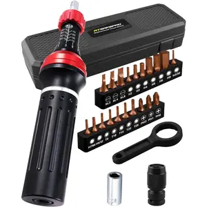 Torque  10-80 in.lb, 1/4" Inch pound Torque  Set, +-3% Accuracy, Includes 1/4" Bit Adapter, Flat, Hex, Torx and  Bits, Case & Calibration Certificate for , , DIY