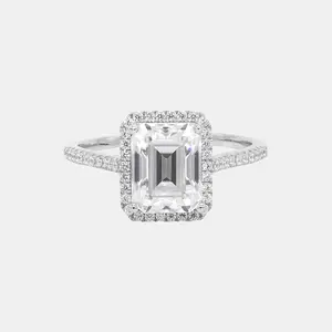 【179】Justina 3 Carat Synthetic Moissanite Ring – Elegant Fashionable Wedding/Engagement Jewelry for Women, Ideal Birthday/Anniversary Gift