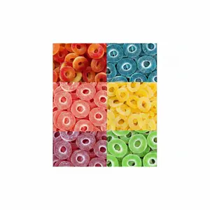 Sour Gummy Rings Soft Chewy Sweet Sour Candy Snack 7.5oz Flavor Options