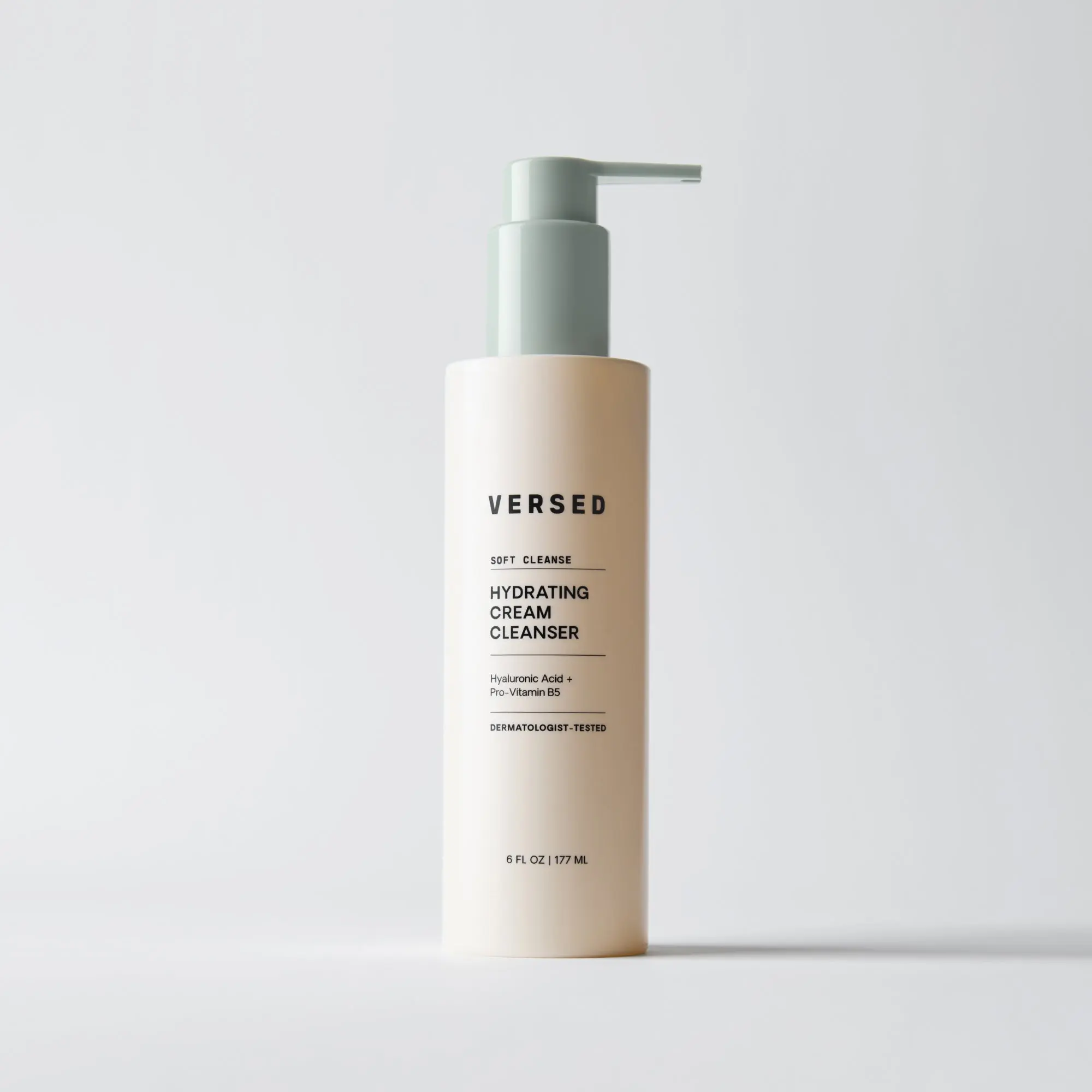 Versed Soft Cleanse Hydrating Cream Cleanser - Cream Face Cleanser with Hyaluronic Acid & Aloe Leaf Juice - Fragrance-Free cleanser for Dry Skin