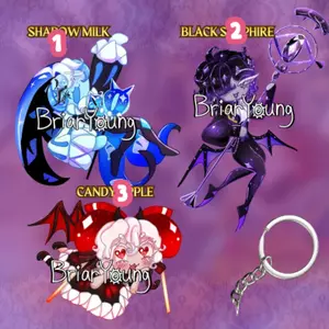 CRK Glitter Epoxy Keychains - Fanmade Shadow Milk, Candy Apple, Black Sapphire