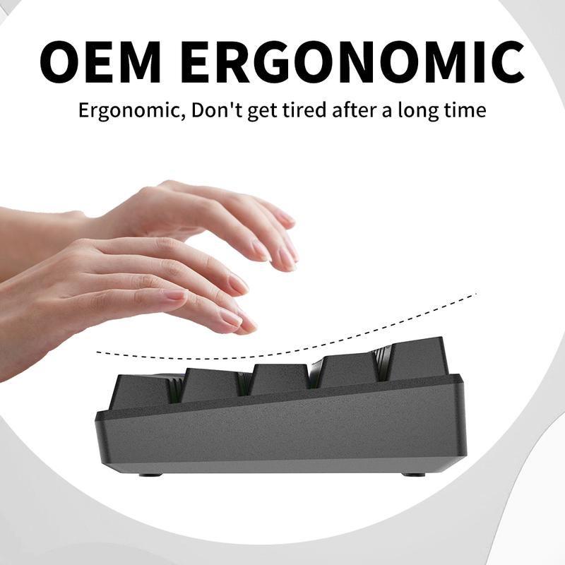 ZIFRIEND H61K Portable 60% Mechanical Gaming Keyboard, Mixed Lighting Compact 61 Keys Wired Office Keyboard with Mechanical Switch for Windows Laptop PC Mac,Hot Swappable,Blue / Red Switch