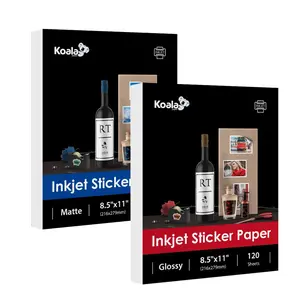 Koala Glossy+Matte Sticker Paper Combo 220 Sheets 8.5x11" Inkjet/Laser Printer Compatible Adhesive Label Paper