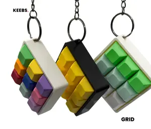KEEBS Grid | Custom 9-Key Mechanical Keyboard Fidget | Desk Fidget Clicker | 3D Printed Stress Relief