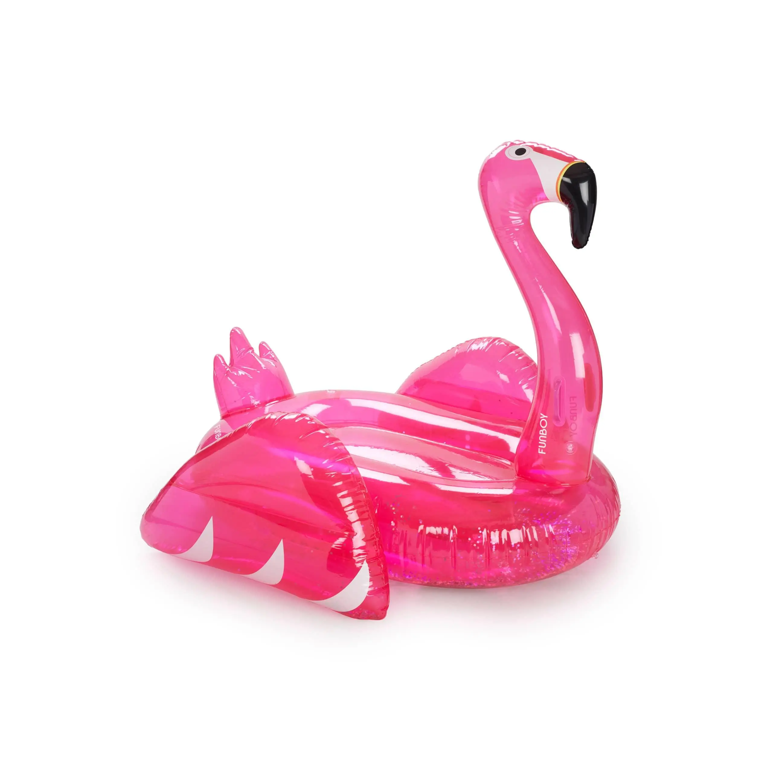 FUNBOY Oversized Unisex Glitter Fill Flamingo Pool Floatie - Floats Easily for Summer Water Activities (Inflatable Floats Category)