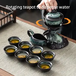 Tea Set, Ceramic Matcha Set, 1 Count Tea Pot with 8 Counts Tea Cups, Creative Tea Making Tool, Tea Making Tool for Home Office Use