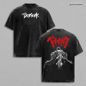 Guts Berserk Washed Tee – Anime Oversize T-Shirt