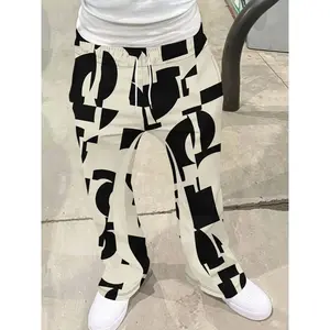 Men's loose flared pants, casual streetwear jogging pants, retro hip-hop pants, 3D printing design, sporty fashionRAIMENTRY