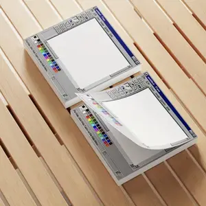 Vintage Computer Drawing Sticky Notes 50 Sheets - Ideal for Artists & Office Use, Durable Adhesive Notes, Sticky Notes for Office