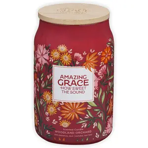 Amazing Grace Woodland Orchard Scented Candle in a Glass Jar