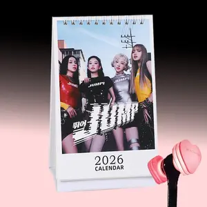 2026 New Kpop High-Quality Desk Calendar, HD Photo Desktop Ornament, Star Chasing Gift, Stylish and Trendy Design