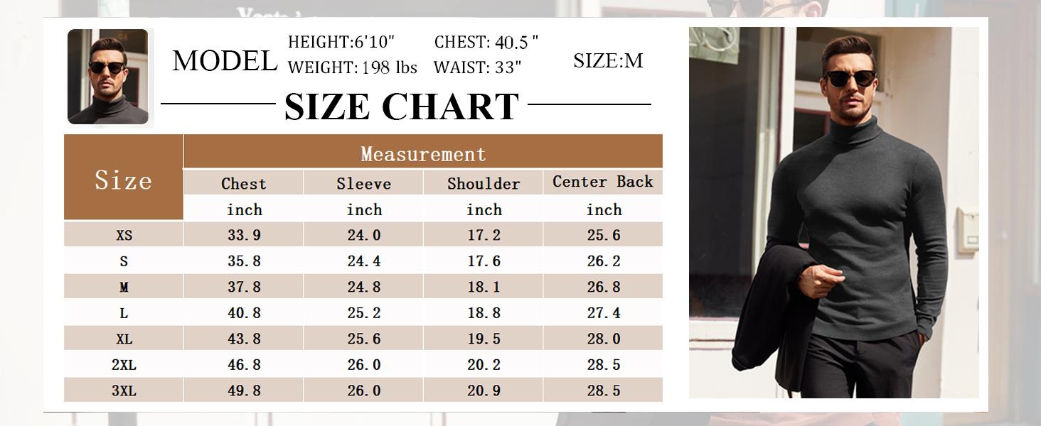 COOFANDY Men's Knitwear Slim Fit Turtleneck Sweater Casual Basic Knitted Long Sleeve Pullover Sweater Gift Ideas
