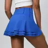 Women's Solid High Waist Pocket, Athletic Skort, Activewear Skort, Casual Sporty Skorts, Casual Comfy Breathable A-Line Skort for Yoga Gym Workout, Ladies Sportswear for All Seasons, Skort with Pockets