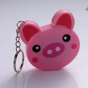 Pig Retractable Tape Measure Keychain - Cute Animal ~ Measuring Ruler ~ Sewing Tailor Quilter Crafting