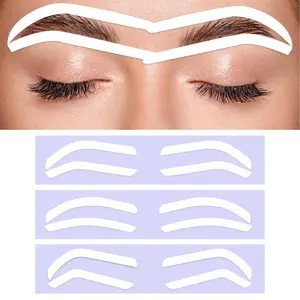 12 Pairs Eyebrow Stencil Stickers, Disposable Airbrush Eyebrow Stencils Shape Tape Brow Mapping Guide Auxiliary Stickers Air Brush Eyebrow Tattoo Template for Tinting Makeup