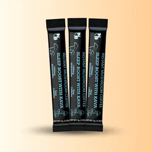 Next Level Boost Sleep Boost with Kava Instant Mushroom Decaf Coffee 3 Stick Pack Sample - Mushrooms, Kava & Melatonin for Relaxation & Sleep Aid - Made in US - Beverage - Collagen