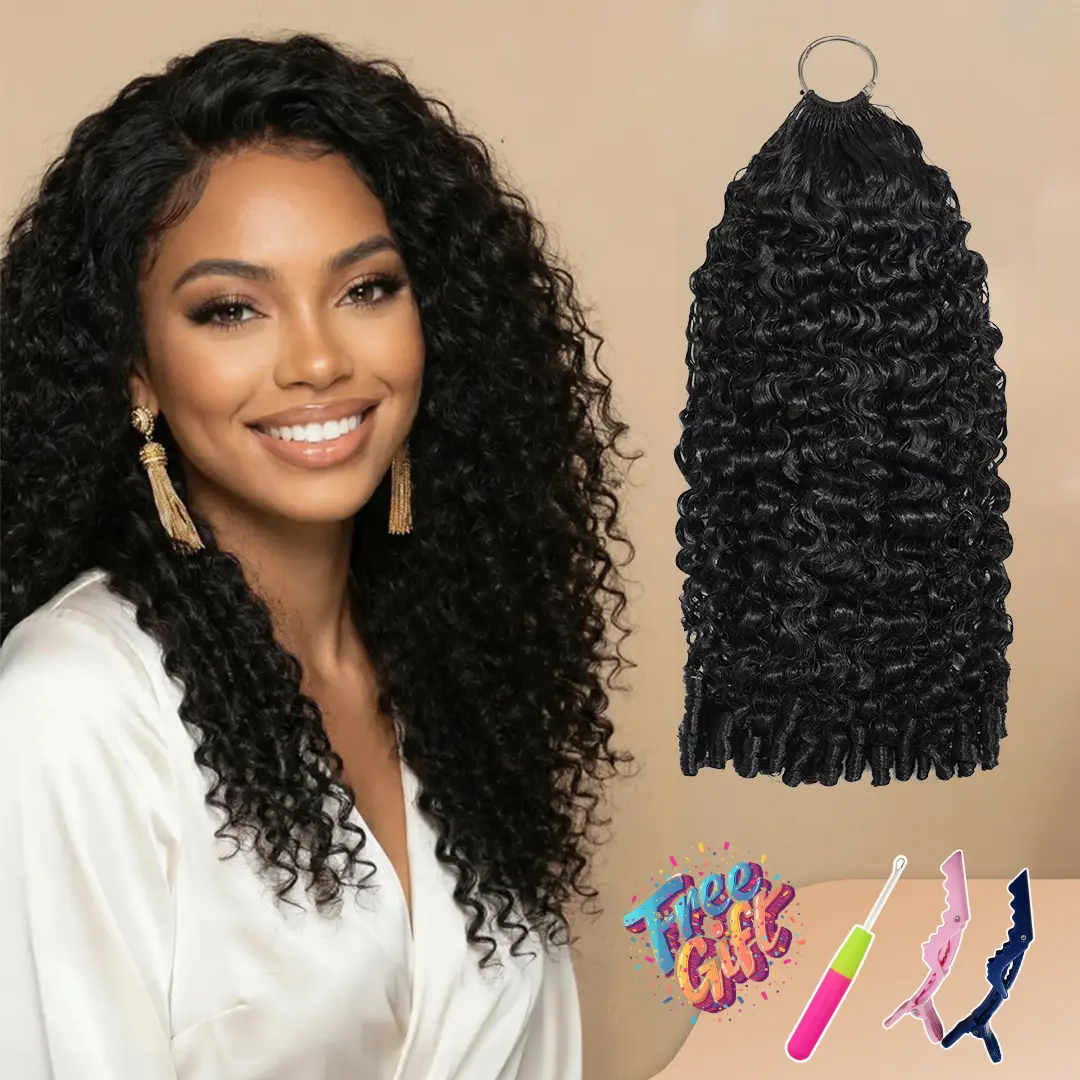 【NEW】Nadula Miracle Knots Burmese Curly Crochet Hair Natural Black Machine Made Feather Crochet Human Hair Extension Seamless Blend Reusable Summervibes TikTokShopStockUp