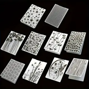 10pcs embossing folder embossing machine wax paper card embossing template for card making DIY flower scrapbook album craft decoration