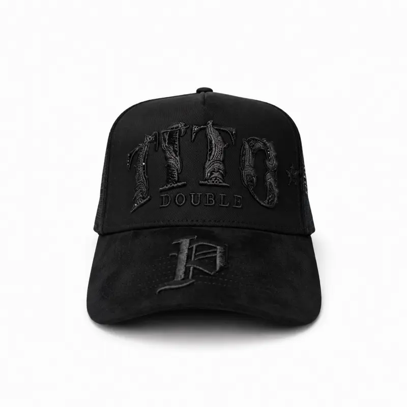 Tito Double P x Cash Only Black Snapback Hat – Premium Streetwear Baseball Cap for Men & Women, Adjustable Trucker Cap, Embroidered Graphic