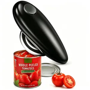 Electric Can Opener, Smooth Edge Automatic Hands-Free Can Opener for Weak Hands & Limited Grip, One Button Effortless Operation Safe Hygienic Electric Can Opener Perfect for Seniors, Arthritis Sufferers, Elderly Users, Black Kitchen Gadget