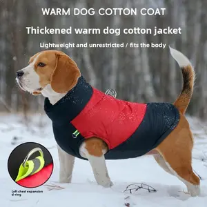 2025 New Dog Warm Cotton Clothes Winter Coat with Thick Cotton Filling Ultra Soft Fleece Lining Water Resistant Reflective Details for Chilly Adventures
