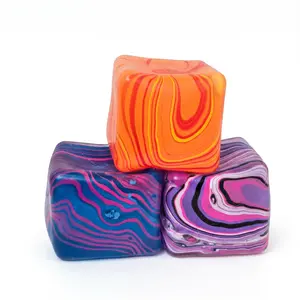 3PCS 6.5cm Large Marble Squishy Toy – Soft Slow Rebound Stress Relief Fidget Balls for Sensory Play, Anxiety Relief, Desk & Travel Fun