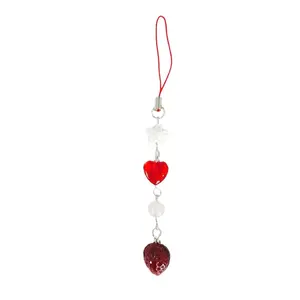 Red Strawberry Phone Charm
