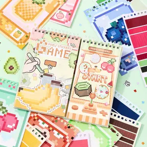 30 Sheets/book Sticker Book, Puzzle Game Series Characters Food Pets Multi-Theme Number Puzzle Stickers, Kids Educational Toy, Funny Stickers