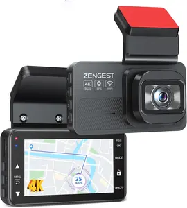 4K+1080P Dual Dash Cam | Front & Rear Recording + ADAS Alerts | GPS+5G WiFi App | 64GB Card Included | Night Vision