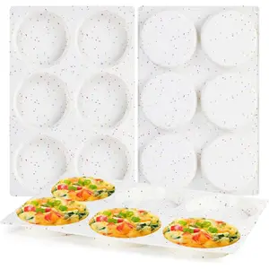 4 Inch Muffin Top Pans Non Stick, Jumbo Silicone Molds for Breakfast Sandwiches Round Baking Pan for Oven English Muffins, Whoopie Pies, Corn Bread, Egg Bites, Tarts 3 Pack