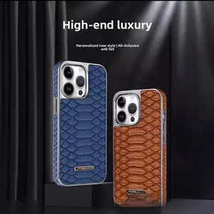 JINBUKA Crocodile Pattern Leather Case for iPhone 16 Compatible with iPhone 15 Pro Max High-End Simple Protective Case with 2 Tempered Glass Films pluto  case