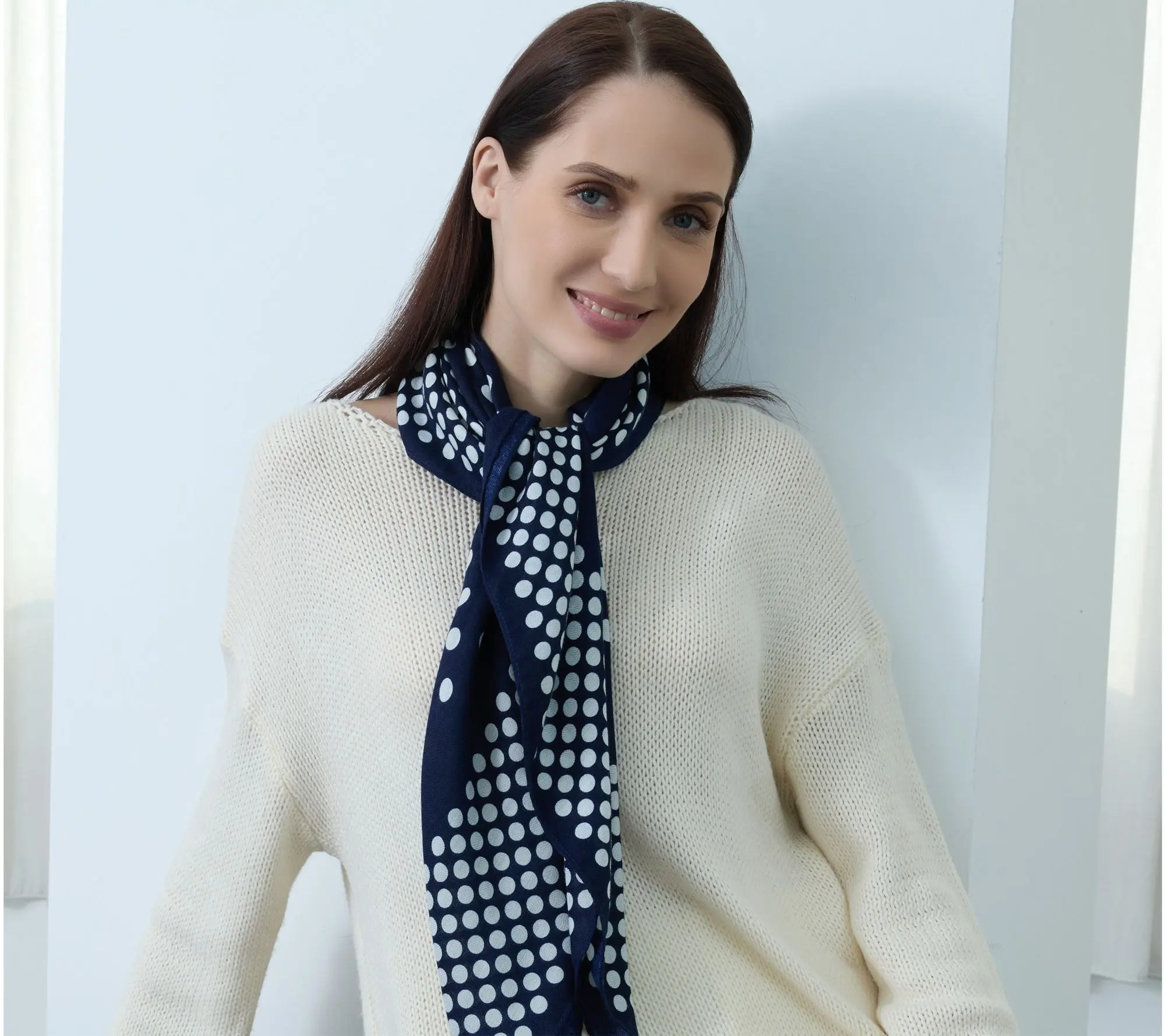 Youzey The Sutton Textured Square Neck Scarf 35" x 35"