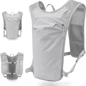 Breathable Lightweight Hydration Vest, Water-Resistant Running Backpack with Multi-Pockets, Adjustable Hydration Pack for Marathon, Trail Running, Cycling & Hiking