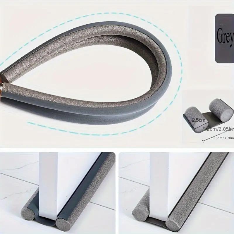 Multifunctional Door Draft Deflector - Multifunctional, durable interior and exterior door draft and sound insulation strips, keeps out insects and enhances home comfort, adjustable door bottom guard, door sweep/draft deflector/easy to install