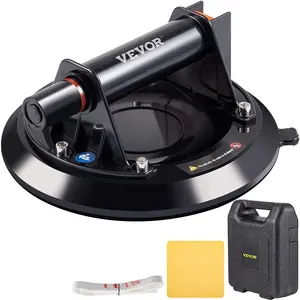 VEVOR Glass Suction Cup, 8'' Vacuum Suction Cup, 220lbs Load Capacity Vacuum Glass Lifter with Plastic Handle, Heavy-Duty Hand-Held Glass Lifter For Granite Glass LiftingWith a free caseVEVOR Super Brand Day