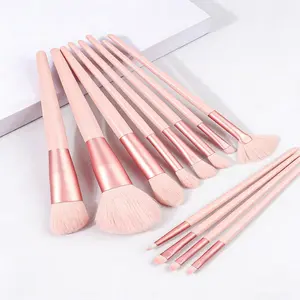 High-End 12-Piece Makeup Brush Set, Foundation Brush, Eyeshadow Brush, Powder Brush, Contour Brush, Highlighter Brush