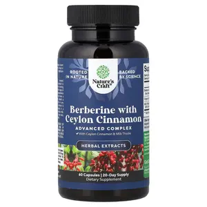 Nature's Craft Berberine with Ceylon Cinnamon, 60 Capsules