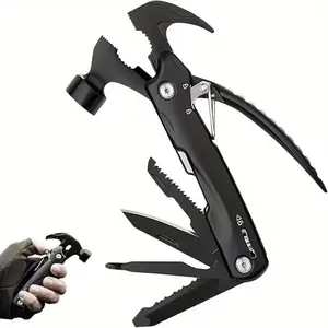 12-In-1 Multi-Functional Hammer Tool Set, Multitool, Home & Car Essential, Includes Hammer, Pliers, Screwdriver, 8 Functions, Safety Lock, Perfect Gift