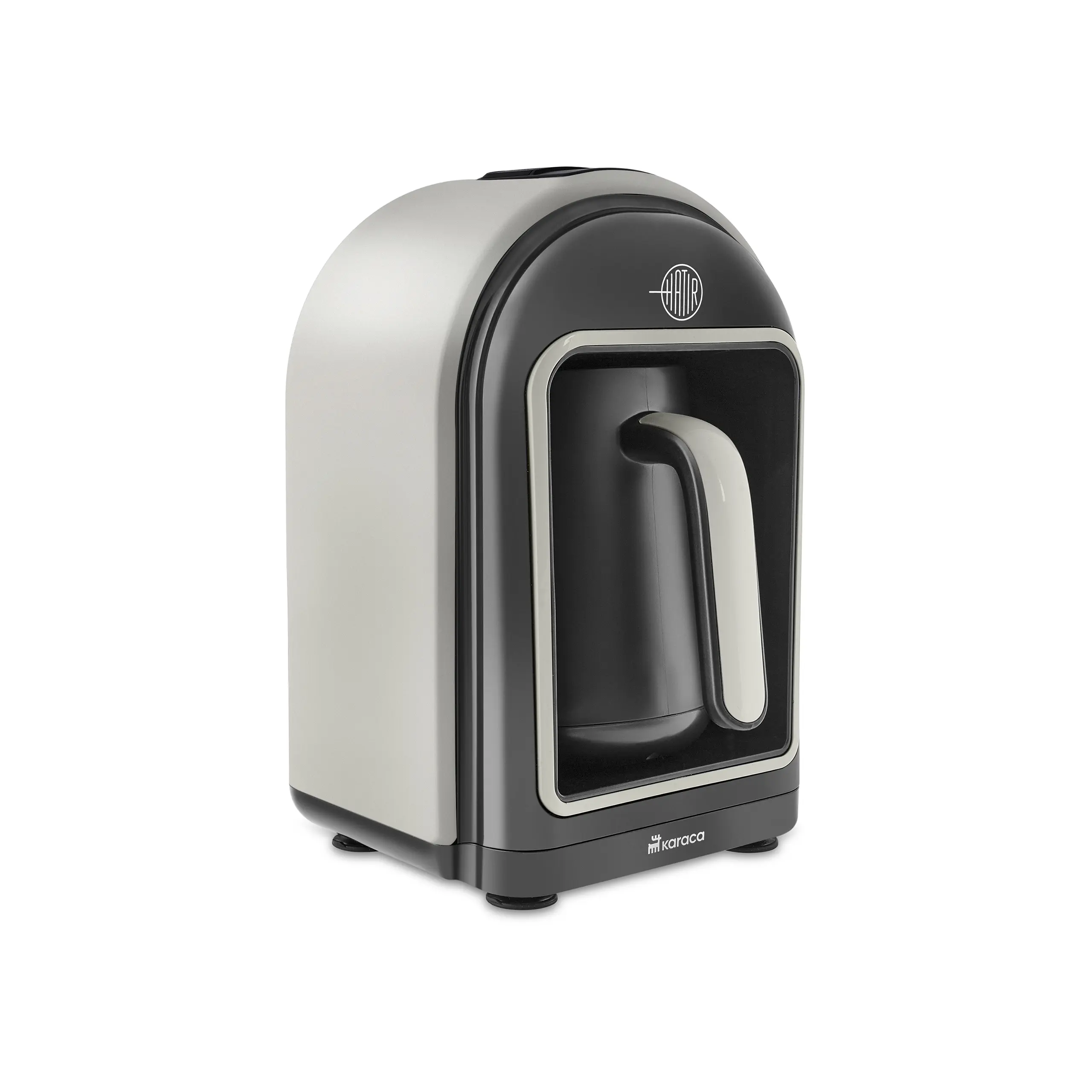 Karaca Hatır Turkish Coffee Maker, 5 Cups Electric Turkish Coffee Machine with Ember Mode, Automatic Temperature Control, Overflow Protection, Audible & Visual Alerts, Cream