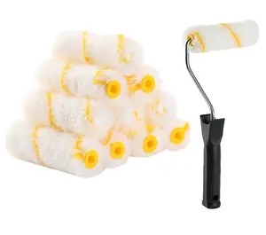 Paint Rollers, 4 inch Paint Roller with 10 Covers, Wall Painting Tool