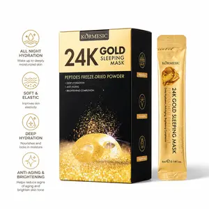 24K Gold Sleeping Mask Keep skin hydrated all night, soft and elastic Deep moisturizing Anti-aging Brighten skin tone Golden facial makeup