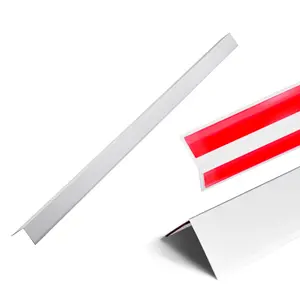 VEVOR Alluminum Alloy Wall Corner Protector, 2x 2x 48 inch, 12 Pack Metal Corner Guards, Edge Trim Protector 90-Degree Angle L Shape for Home, Office, Commercial Wall Protection, with 3m Tape