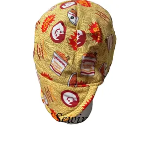 Hand-Crafted 100% Cotton Welding Cap with Curved Brim, Customizable Size, Made in a Smoke-Free Home, Outdoor Fashion Accessory, Curved Brim Hats, Hand-Crafted Hats